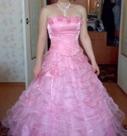 Платье на выпускной.Розовое.